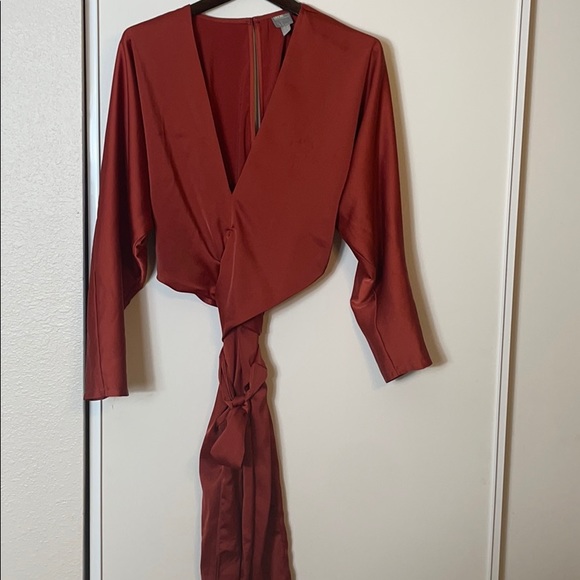 ASOS Dresses & Skirts - Satin wrap waist dress with batwing sleeve